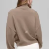 Wool Cashmere Cropped New Class Turtleneck Sweater - Chai Latte