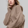 Wool Cashmere Cropped New Class Turtleneck Sweater - Chai Latte