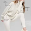 Wool Cashmere Cropped New Class Turtleneck Sweater - Ivory