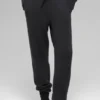Wool Cashmere High-Waist New Class Jogger - Black