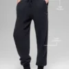 Wool Cashmere High-Waist New Class Jogger - Black