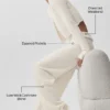 Wool Cashmere High-Waist New Class Wide Leg Pant - Ivory