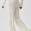 Wool Cashmere High-Waist New Class Wide Leg Pant - Ivory
