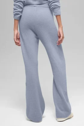 Wool Cashmere High-Waist New Class Wide Leg Pant – Winter Frost