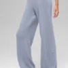 Wool Cashmere High-Waist New Class Wide Leg Pant - Winter Frost