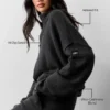 Wool Cashmere New Class 1/4 Zip Pullover - Black