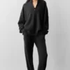 Wool Cashmere New Class 1/4 Zip Pullover - Black