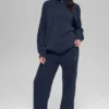 Wool Cashmere New Class 1/4 Zip Pullover - Navy