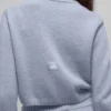 Wool Cashmere New Class Cropped Cardigan - Winter Frost