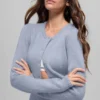 Wool Cashmere New Class Cropped Cardigan - Winter Frost