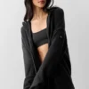 Wool Cashmere New Class Full Zip Hoodie - Black