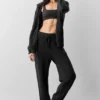 Wool Cashmere New Class Full Zip Hoodie - Black