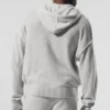 Wool Cashmere New Class Full Zip Hoodie - Pearl Grey Heather