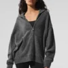 Wool Cashmere New Class Full Zip Hoodie - Platinum Grey
