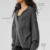 Wool Cashmere New Class Full Zip Hoodie - Platinum Grey