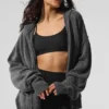 Wool Cashmere New Class Full Zip Hoodie - Platinum Grey