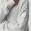Wool Cashmere New Class Full Zip Hoodie - White Heather