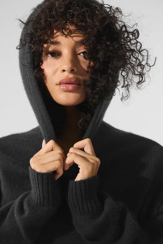 Wool Cashmere New Class Hoodie - Black