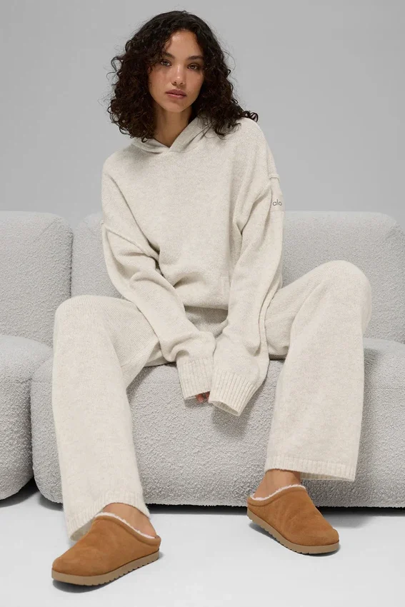 Wool Cashmere New Class Hoodie - Bone Heather