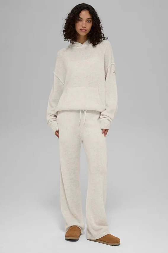 Wool Cashmere New Class Hoodie - Bone Heather