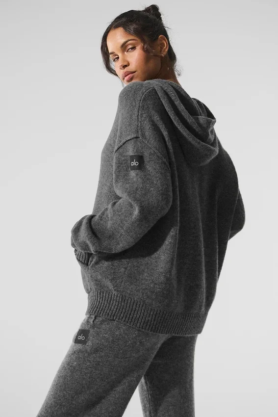 Wool Cashmere New Class Hoodie - Platinum Grey