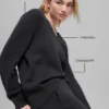 Wool Cashmere New Class Oversized V-Neck Sweater - Black