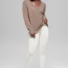 Wool Cashmere New Class Oversized V-Neck Sweater - Chai Latte