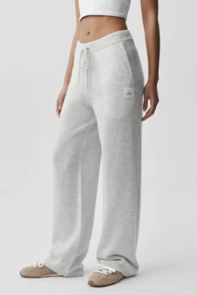 Wool Cashmere New Class Sweatpant - White Heather