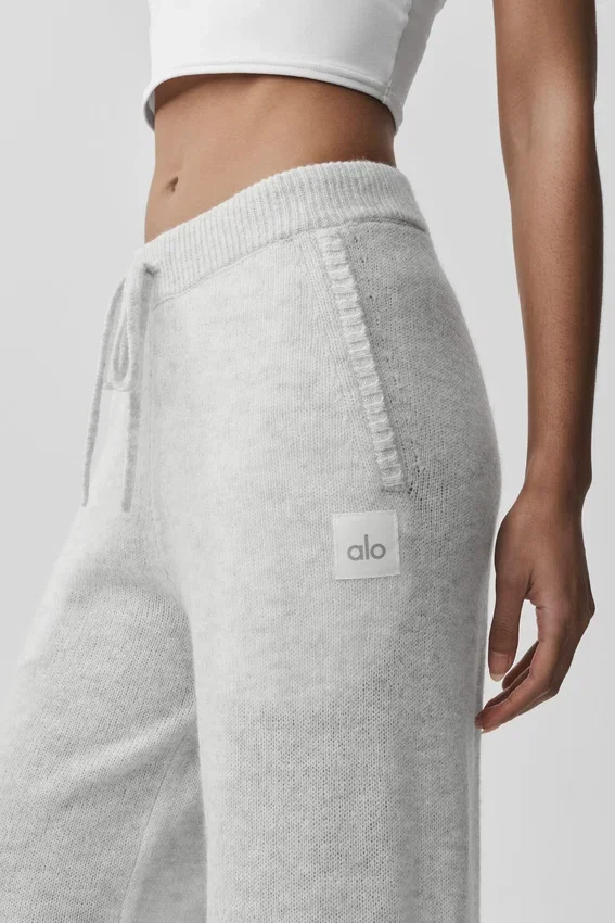 Wool Cashmere New Class Sweatpant - White Heather