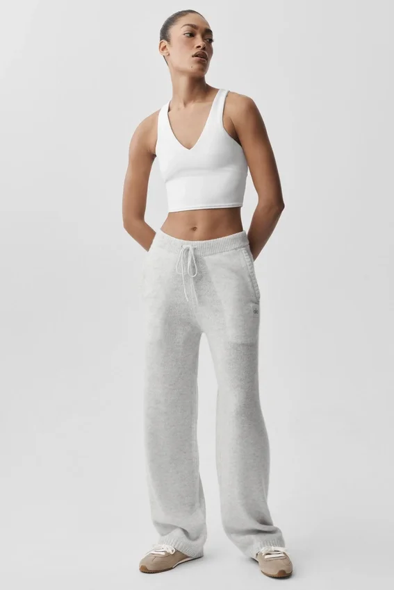 Wool Cashmere New Class Sweatpant - White Heather