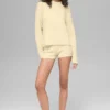 Wool Cashmere Ribbed Noble Crewneck Sweater - Candlelight Yellow