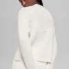 Wool Cashmere Ribbed Noble Crewneck Sweater - Ivory
