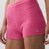 Wool Cashmere Ribbed Noble Short - Paradise Pink