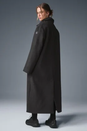 Wool Metro Long Coat – Dark Heather Grey