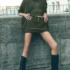 Work It Mini Skirt - Green Olive